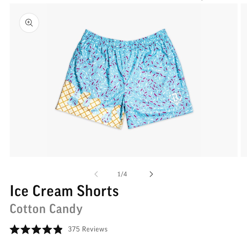 Cotton Candy Ice Cream Men's Athletic Shorts - Blue